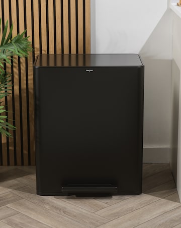 Salter Stainless Steel Dual Recyling Pedal Bin 60L