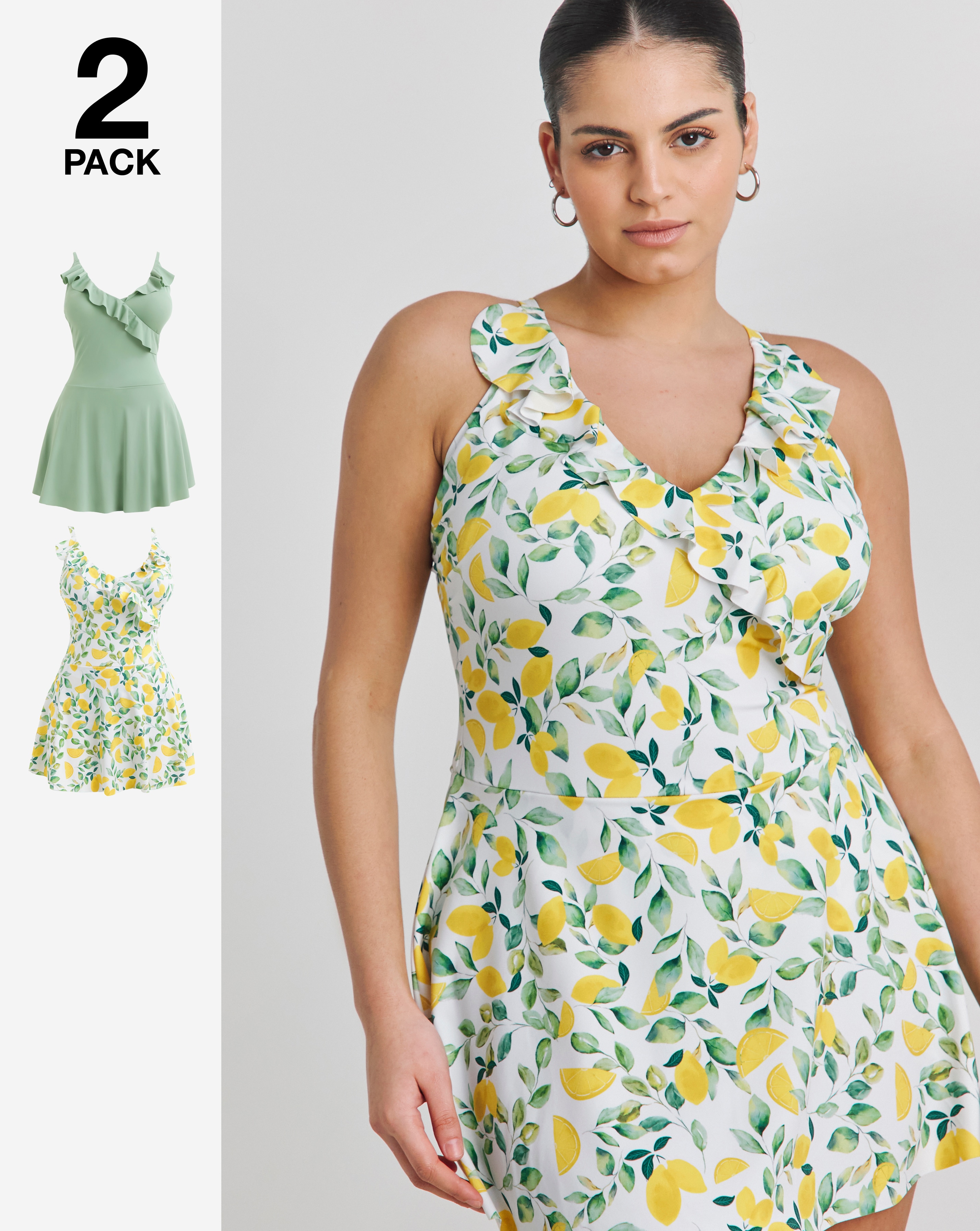 Value 2 Pack Ruffle Swimdresses