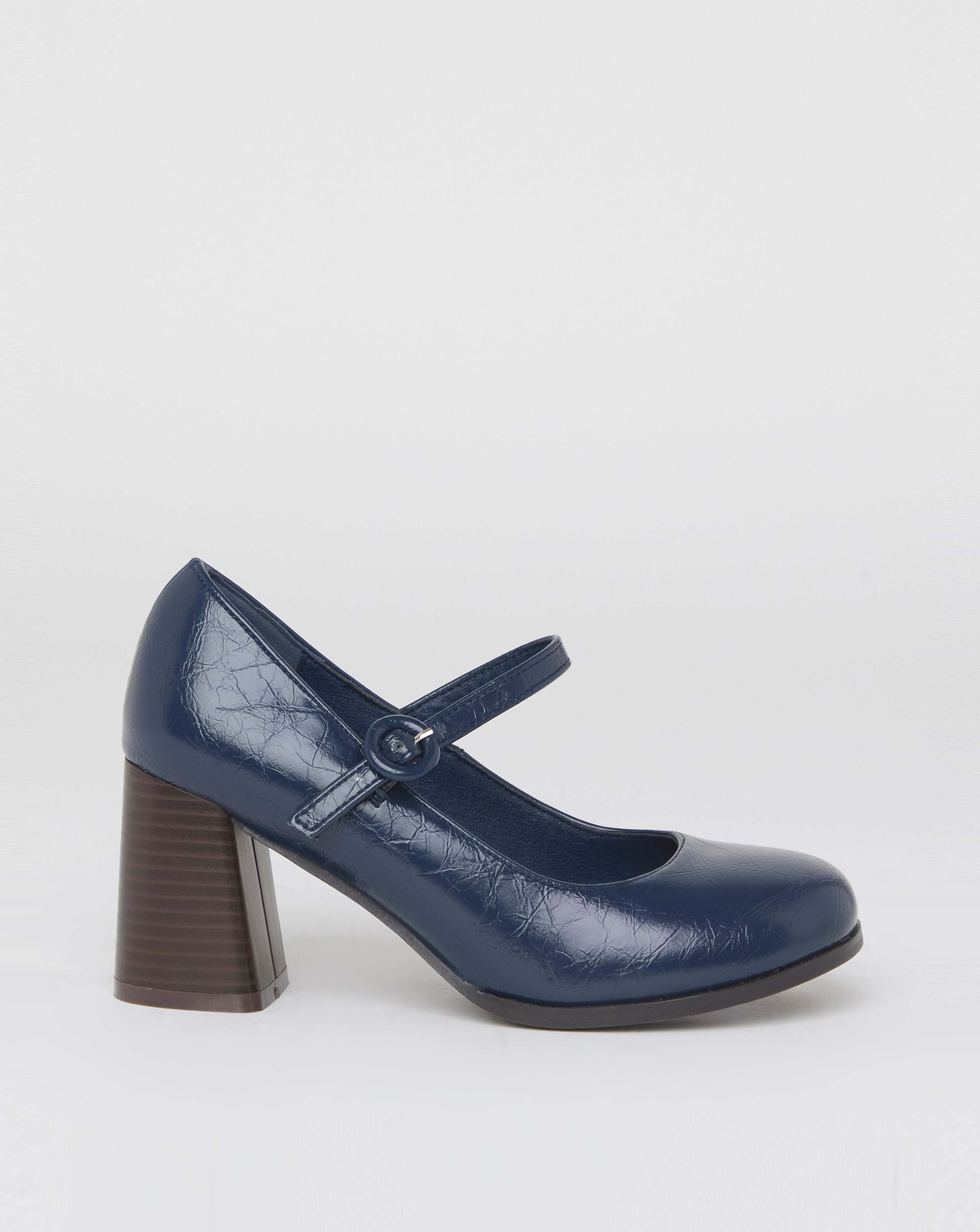 めいよ① Elodie Vintage Mary Jane Platform Court Shoes - Wide Fit (E