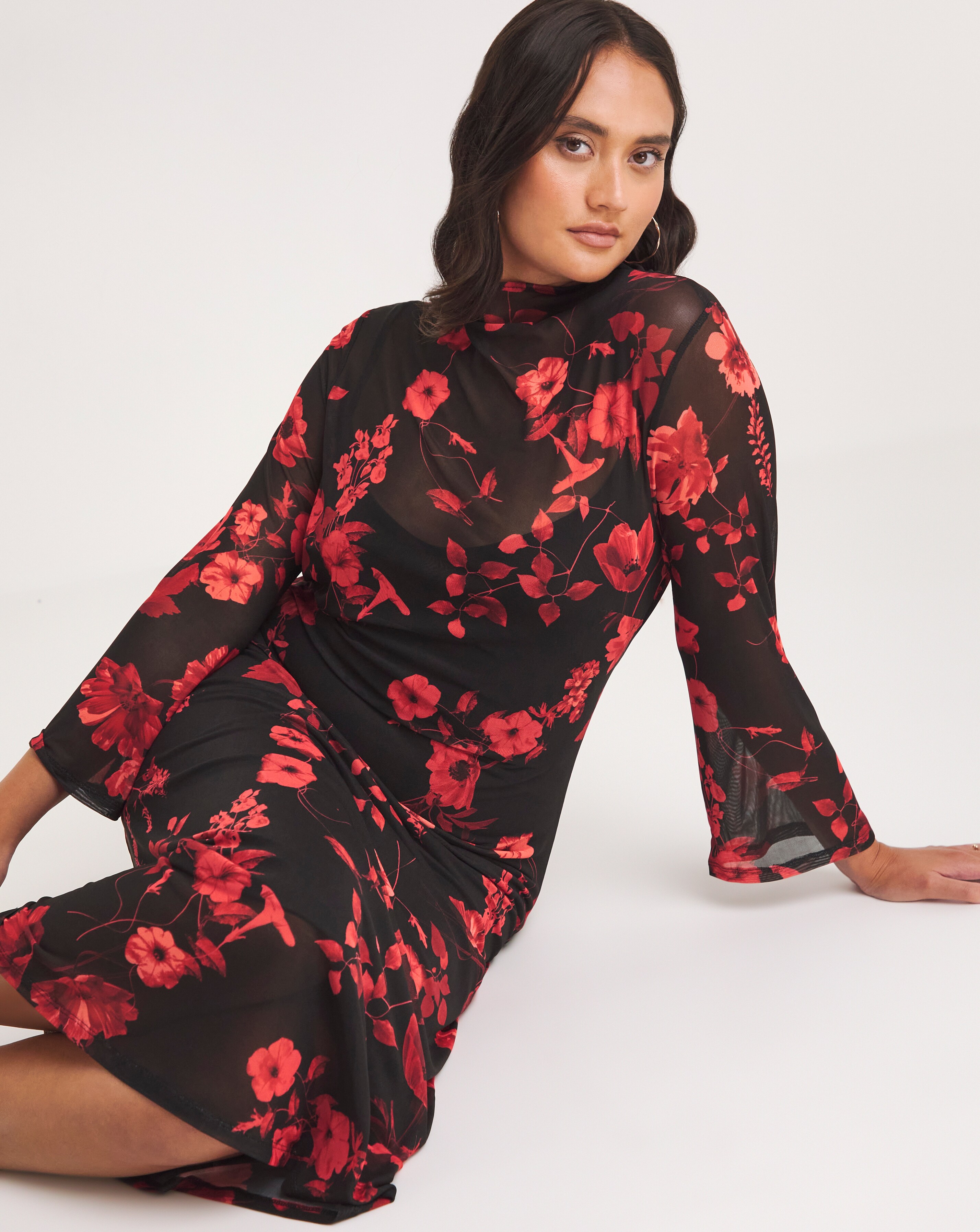 Joanna Hope Magisculpt Midi Mesh Dress