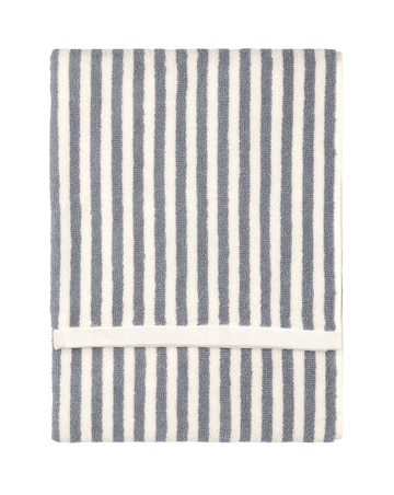 Yard Hebden Stripe Cotton Towel - Grey