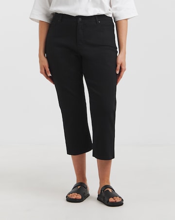 Simply Be Black 24/7 Slim Crop Jeans