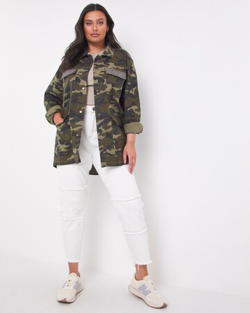Khaki Camo Utility Shacket