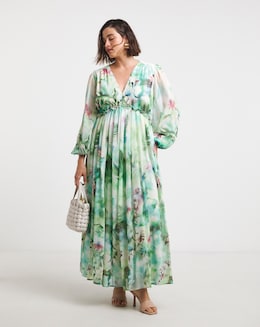 Joanna Hope Printed Maxi Volume Dress