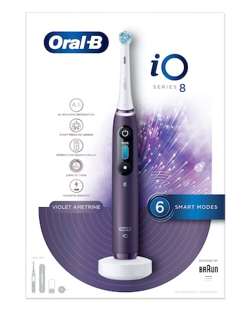 Oral-B iO8 Violet Electric Toothbrush with Travel Case