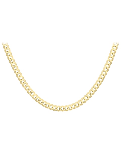 9CT  Yellow Gold Flat Curb Chain