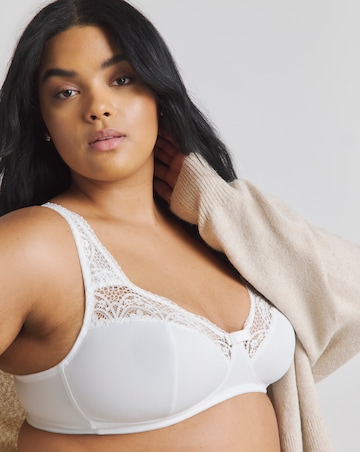 Pretty Secrets (2 Pack) Lottie Lace Non Wired Bras (B-F) White/Black