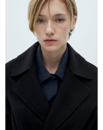 Mango Wool Coat with Tie Waist
