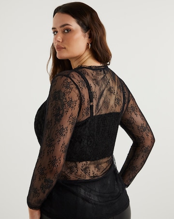 Black Lace Corset Top