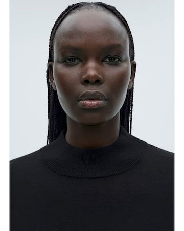 Mango Perkins-Neck Knitted Dress