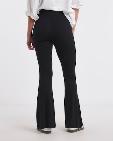 Black Jersey Flared Trouser