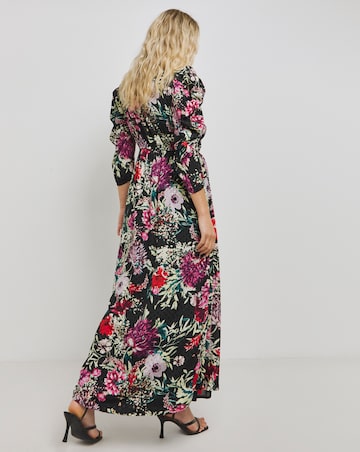Lovedrobe Rouche Sleeve Smock Wrap Dress