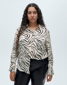 Mango Ideale Zebra Print Shirt