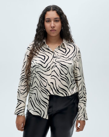 Mango Ideale Zebra Print Shirt