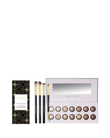 Laura Geller Soho Shimmers Eyeshadows and 4 piece brush set.