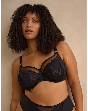 Sculptresse Flora Full Cup Black Wired Bra