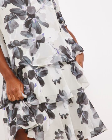 Joanna Hope Multi Floral Printed Tiered Dress