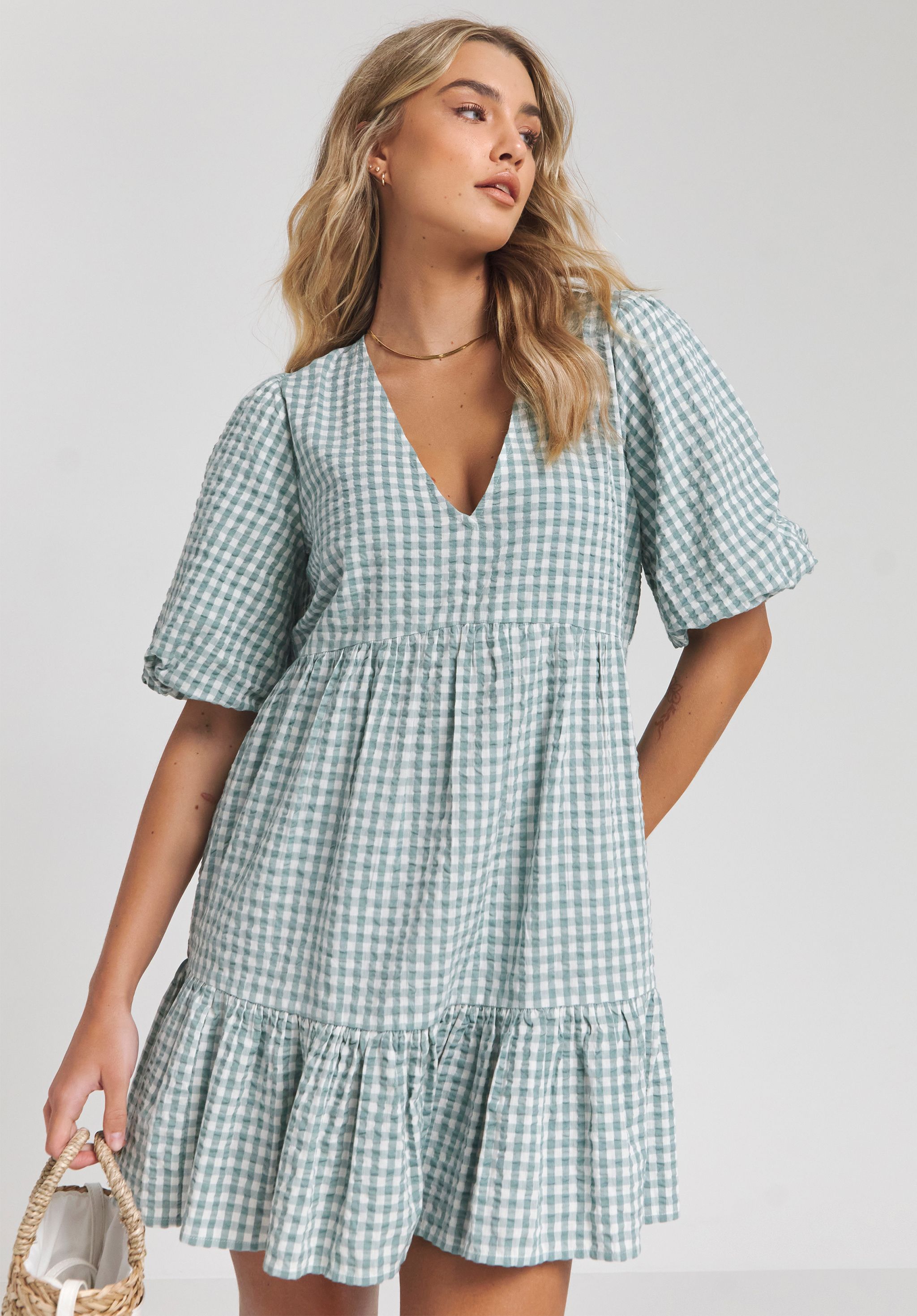 Gingham Smock Dress