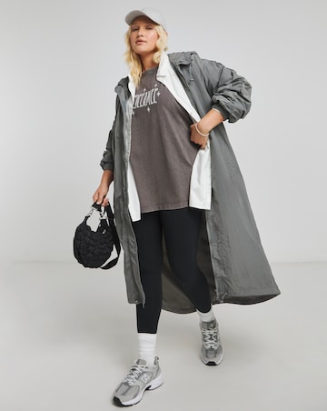 Acid Wash Day Dreamer Oversized Slogan T-Shirt
