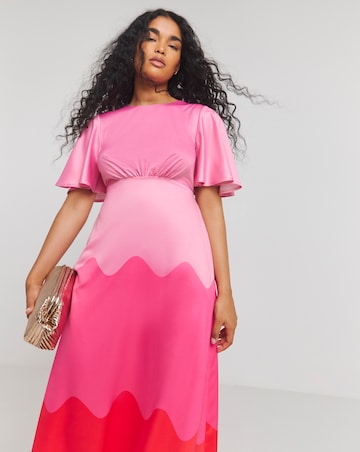 Twisted Wunder Ziggy Satin Maxi Dress