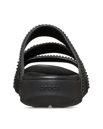 Crocs Black Get Away Strappy Gems Detail - Standard Fit