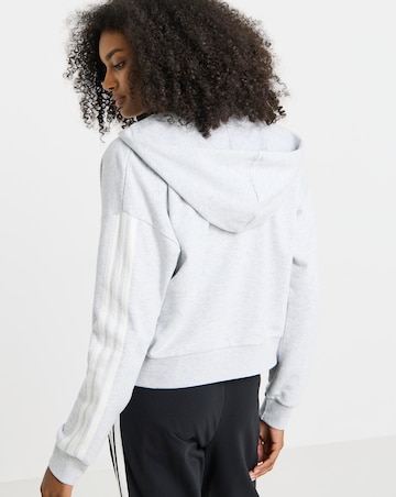 adidas Full Zip 3 Stripe Hoodie