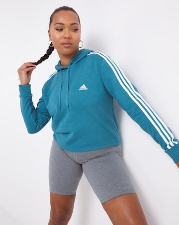 adidas 3 Stripe Crop Hoody