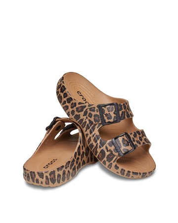 Crocs Sepia/Leopard Saturday Animal Sandal - Standard Fit