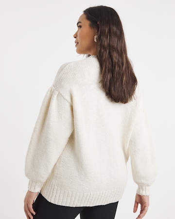 Simply Be Cream Puff Sleeve Jumper