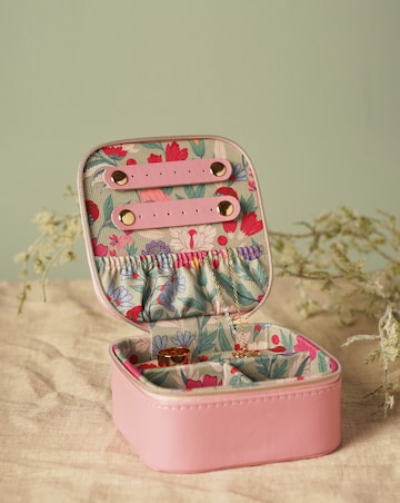 Sophia Lane Pink & Green Floral Jewellery Box