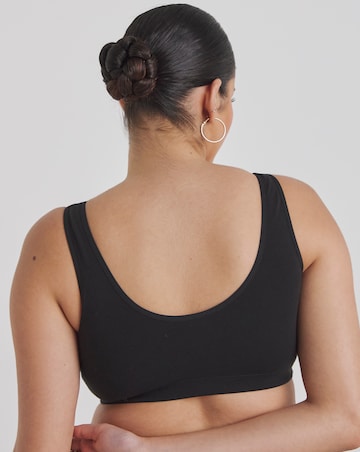 2 Pack Slimma Front Fastening Hook and Eye Bras Fits Up To DD -White/Black