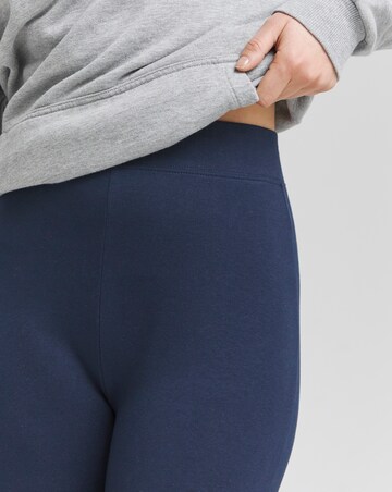 Navy Cotton High Waisted Leggings