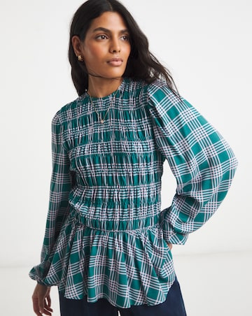 Simply Be Shirred Long Sleeve Top