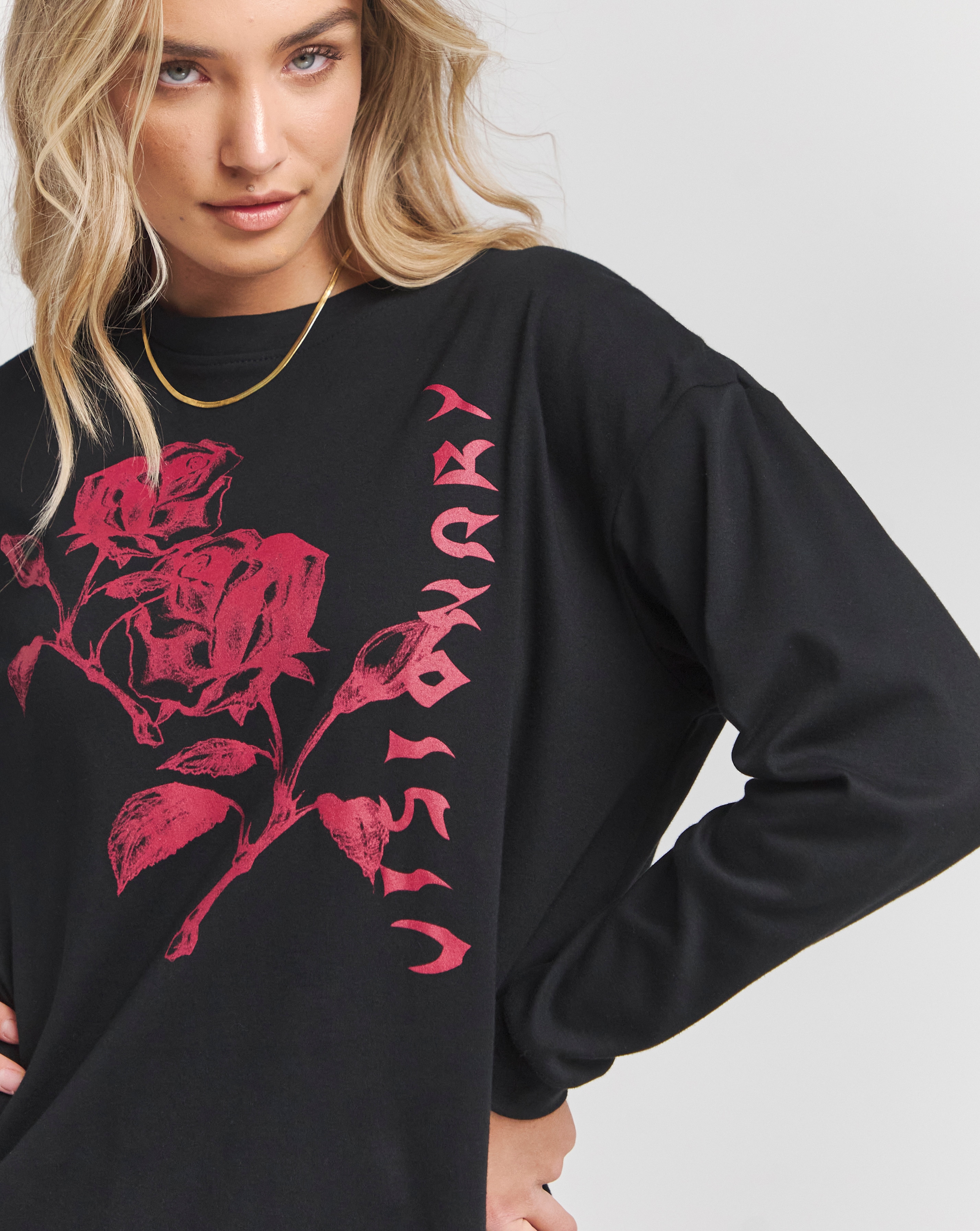 Long sleeve t shirt dress graphic deals