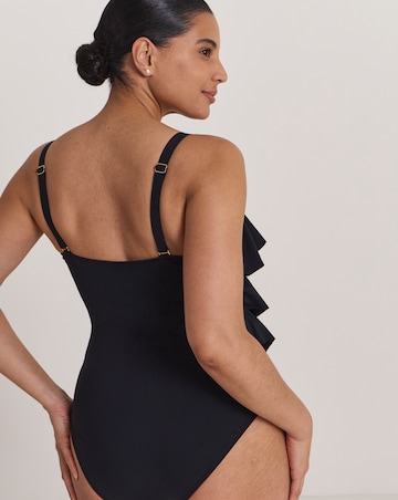 MAGISCULPT Firm Control Bandeau Ruffle Swimsuit