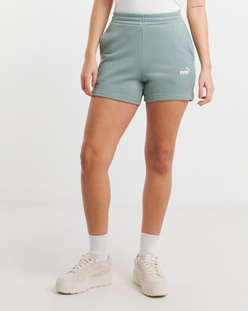 PUMA Essentials Small No.1 Logo 5" High Waist Shorts
