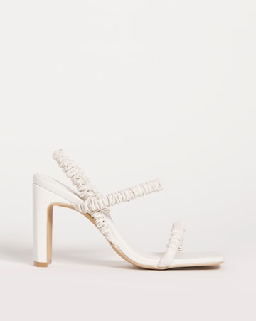 Diandra Ruched Strap High Heeled Sandals Wide Fit