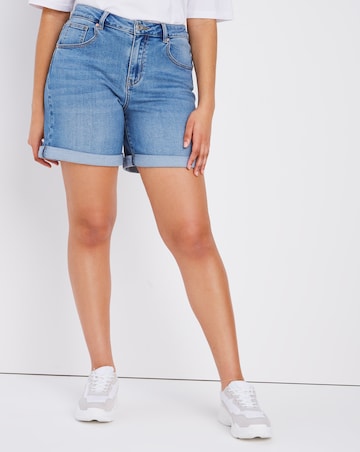 Light Stonewash Mom Shorts