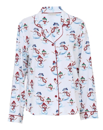 Cyberjammies Blaze Pyjama Top Snowman Print