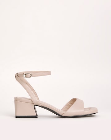 Amber Barely There Low Block Heel Sandals Standard D Fit