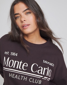 Simply Be Chocolate Brown Monte Carlo Sweatshirt