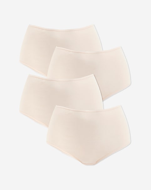 Pretty Secrets (4 Pack) Cotton Full Brief Knickers Blush