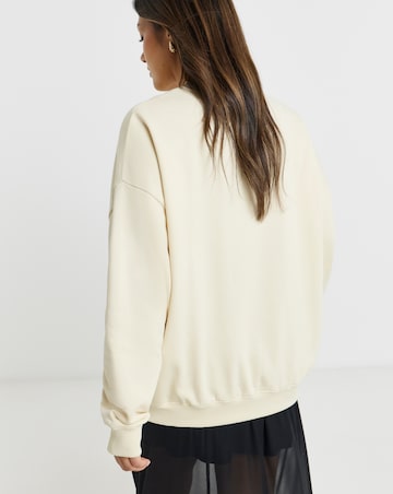 Simply Be Ecru Oui Mon Cheri Graphic Sweatshirt