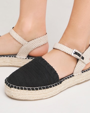 Coral Chunky Espadrille Sandals Extra Wide EEE Fit