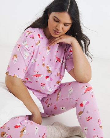 Simply Be Dog Print Pyjama Set