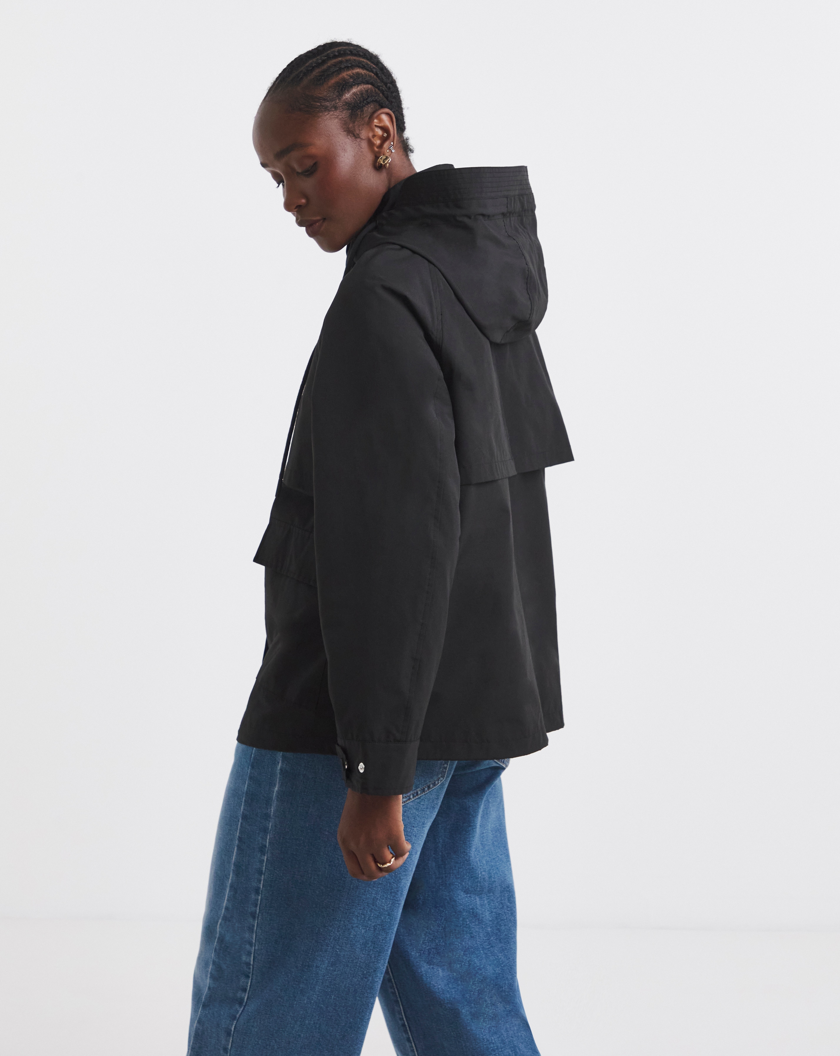 Black Short Storm Flap Parka | Simply Be