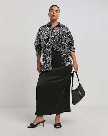 Gunmetal Sequin Shirt