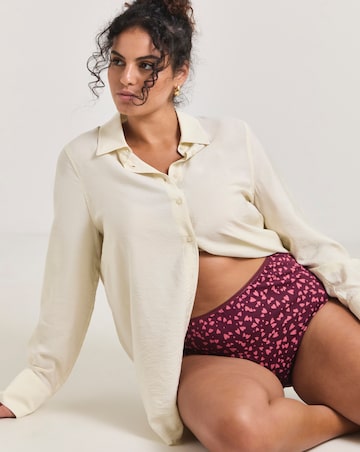 Pretty Secrets (7 Pack) Cotton Full Fit Knickers Heart Print