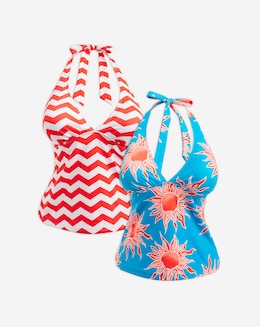 Value 2 Pack Halter Tankini Tops