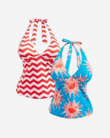 Value 2 Pack Halter Tankini Tops